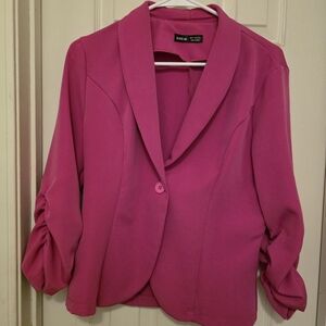 SHEIN Fuchsia Blazer Jacket
